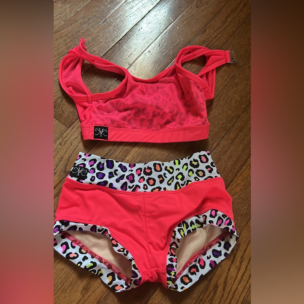 Kandi kouture Pink Leopard Print Two-Piece Set